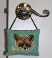 Needlepoint Fox Head in Horn Door Hanger is $9.00