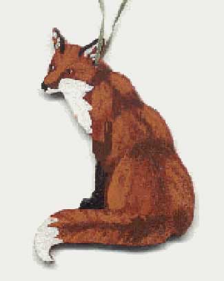 Sitting Fox Ornament