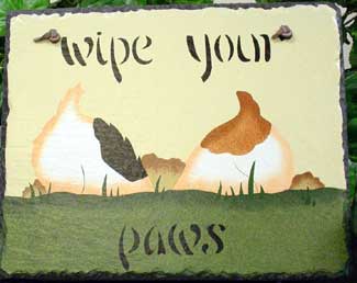 Wipe Your Paws Slate
